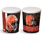 Load image into Gallery viewer, Cleveland Browns 3 gallon popcorn tin
